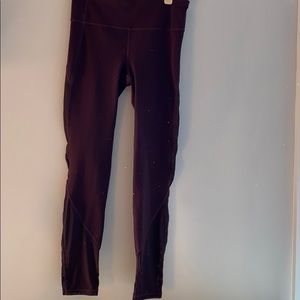 Gap Purple Workout Leggings with Mesh Paneling